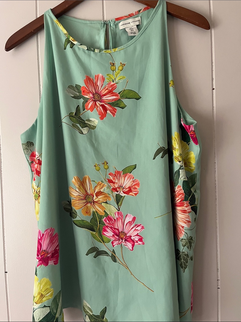 Mint Floral Sleeveless Top
